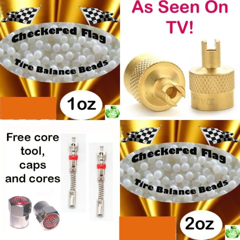 1oz And 2oz Bags For Motorcycle Tires Checkered Flag Tire Balance