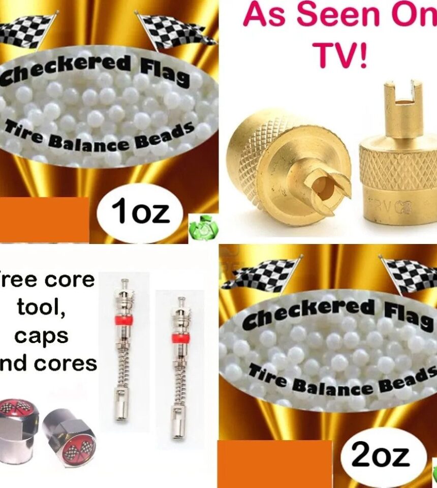 1 & 2 Ounce Packs Checkered Flag Tire Balance Beads Checkered Flag